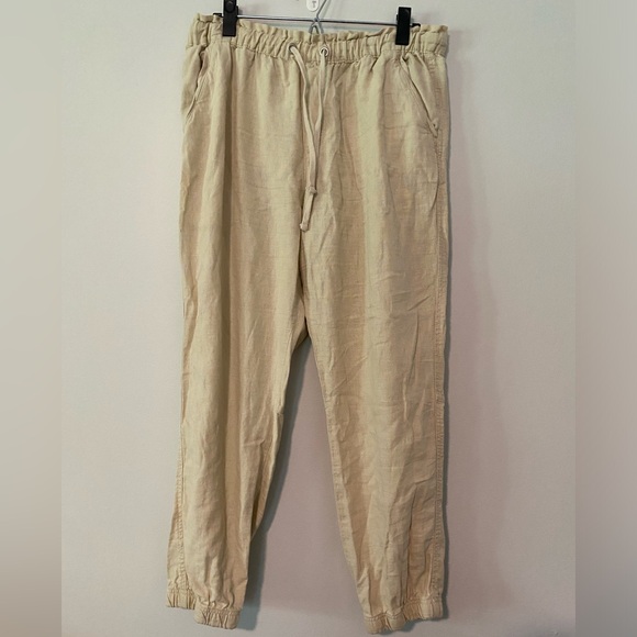 Social standard by sanctuary linen blend joggers size M drawstring waist - Picture 1 of 4